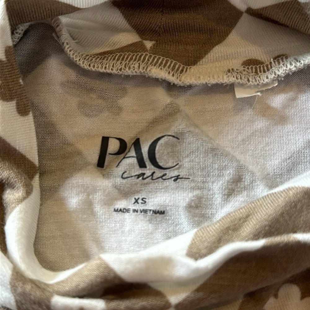 PacSun PAC Cares Long Sleeve Mock Neck Cinch Crop Top Geometric Design Size XS - Picture 6 of 12